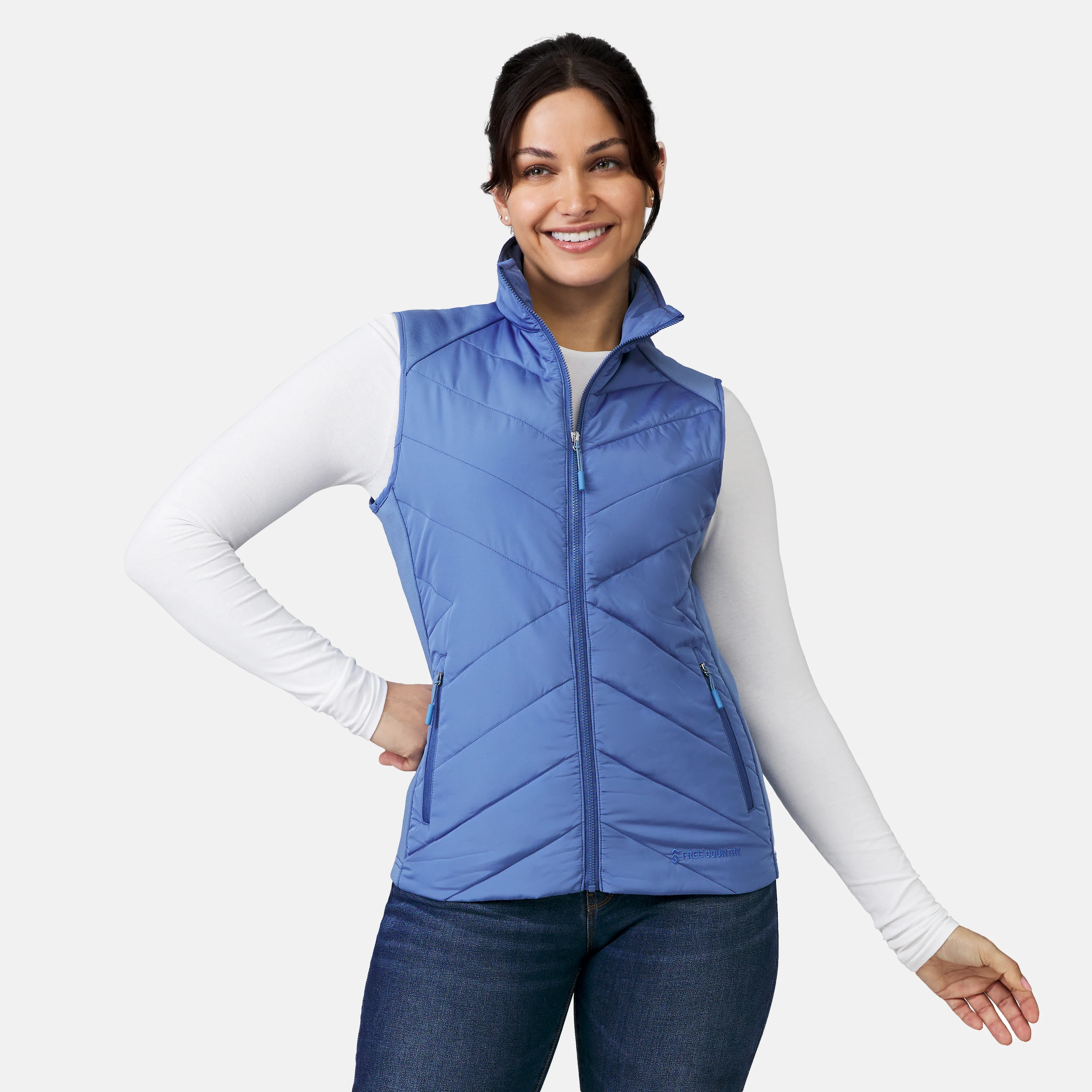 Women's Quilted Hybrid Vest - Image 14