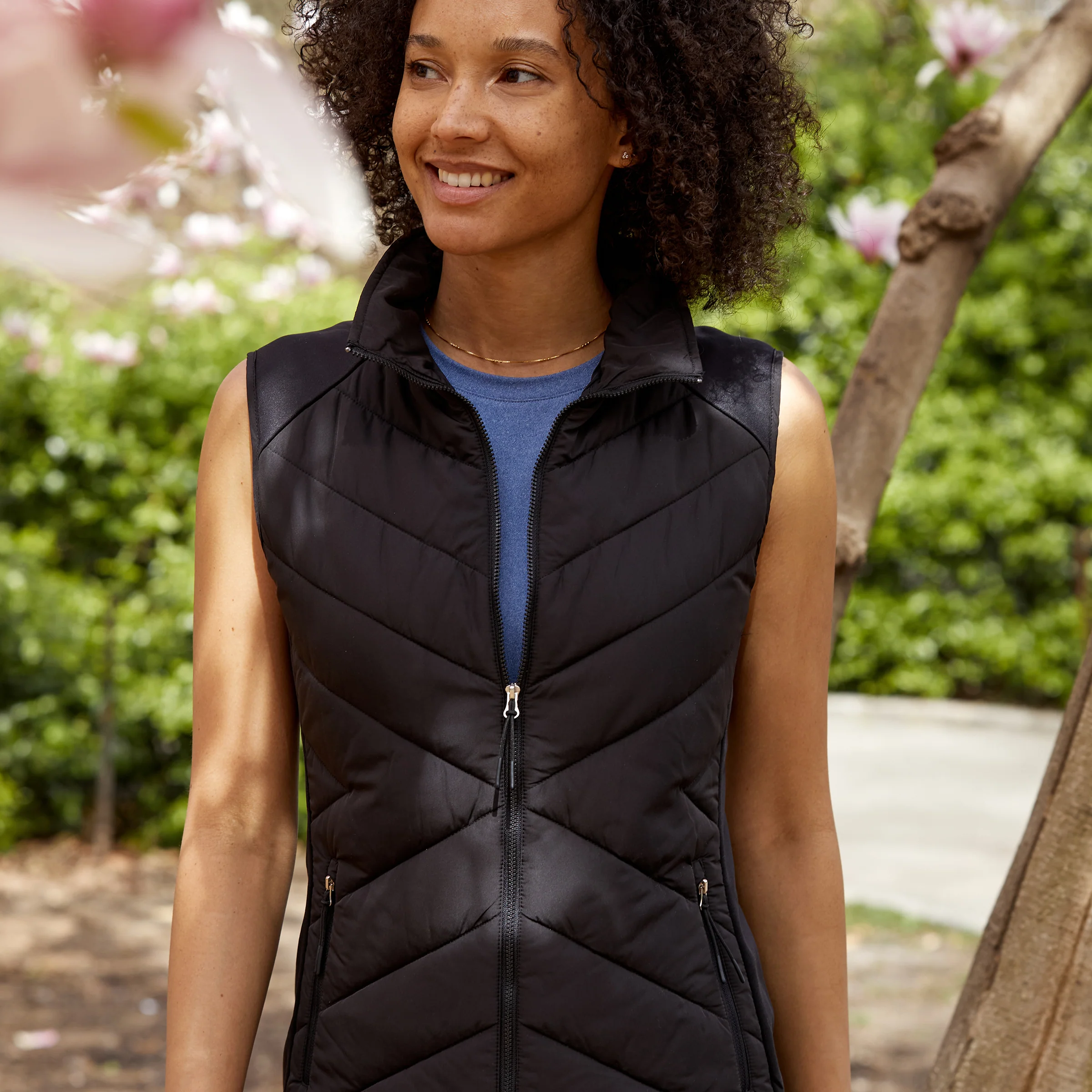 Women's Quilted Hybrid Vest - Image 19