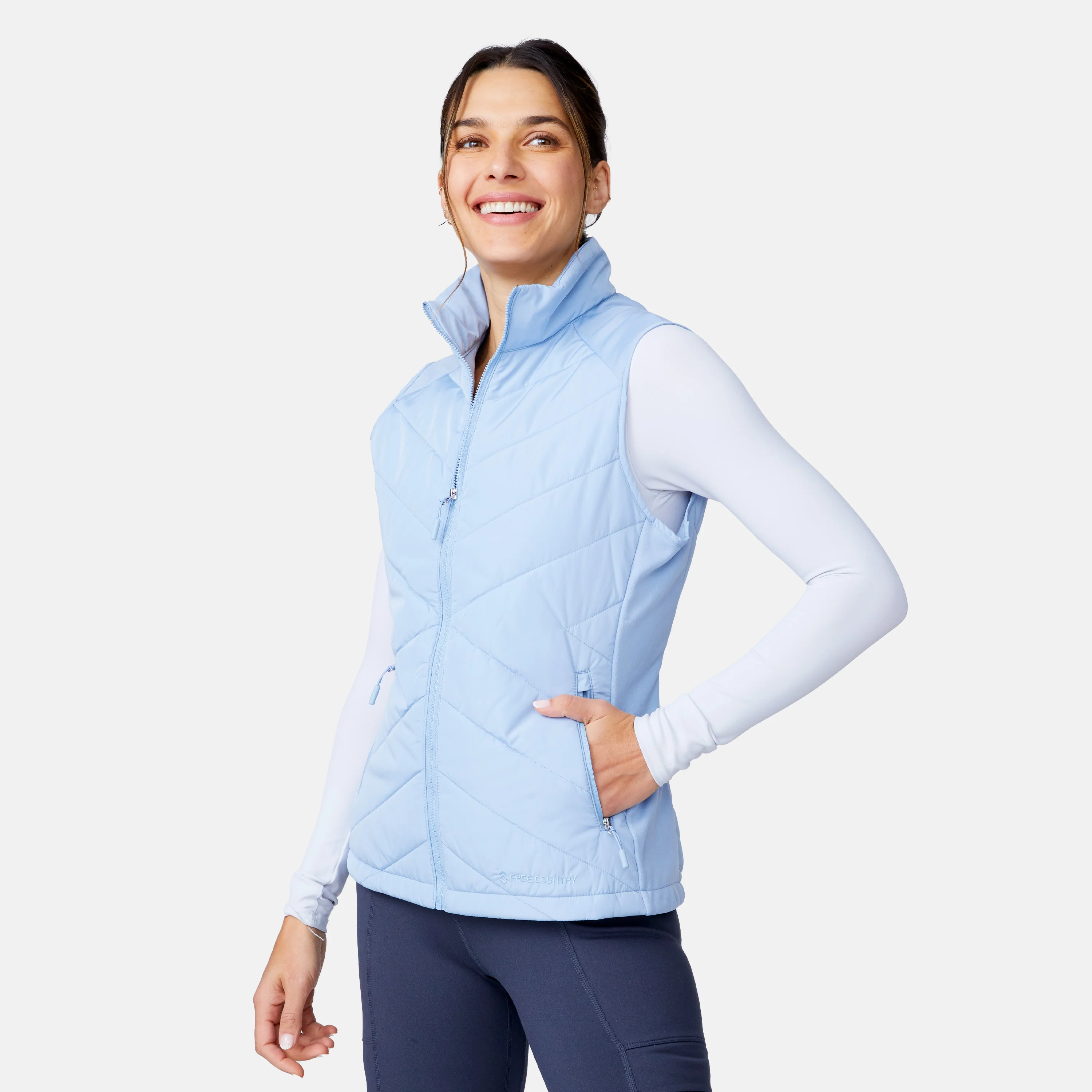 Women's Quilted Hybrid Vest - Image 6