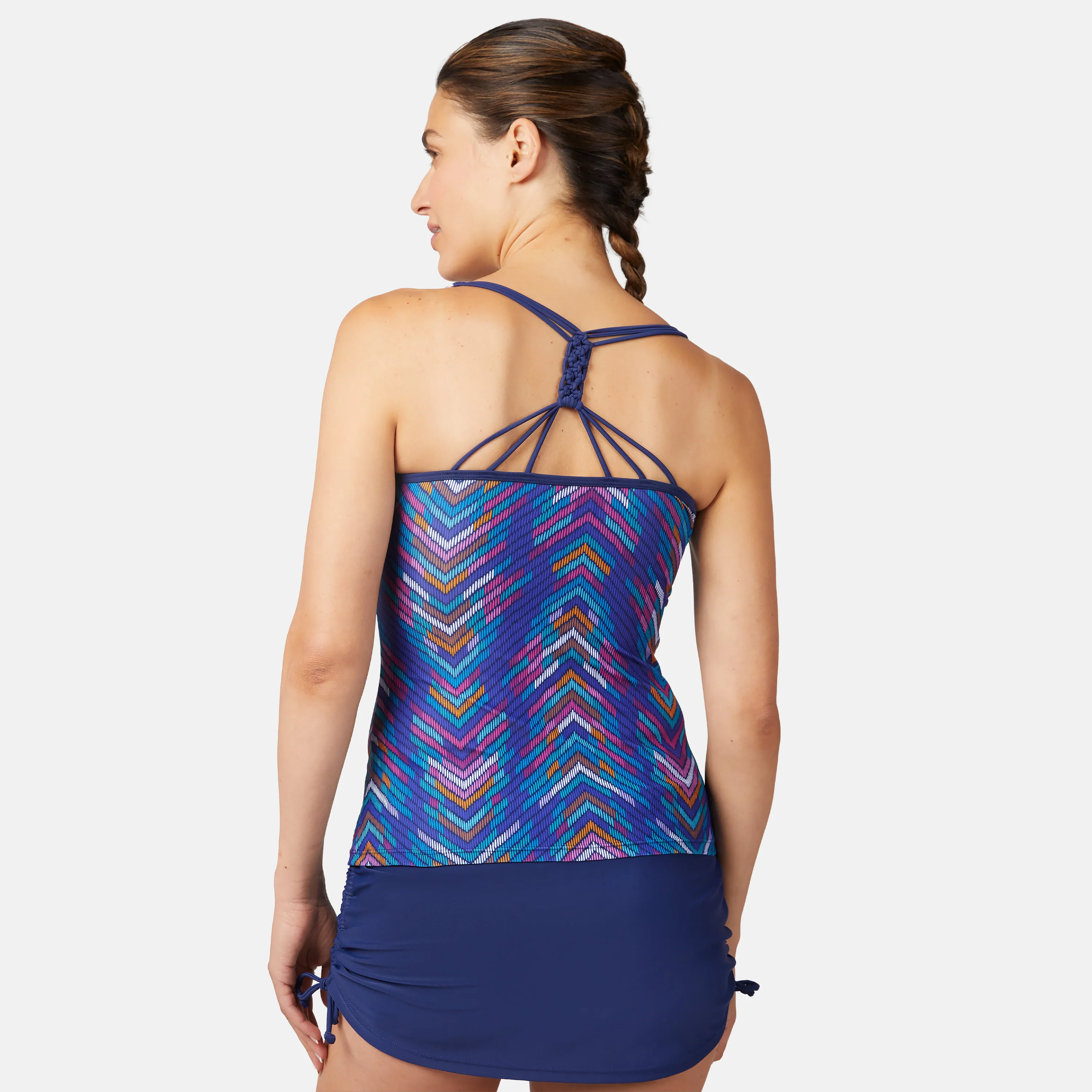 Women's Rhumba Macrame Back Tankini Top - Image 4
